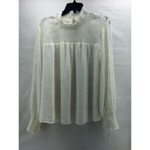 Nature women’s X large cream long sleeve blouse